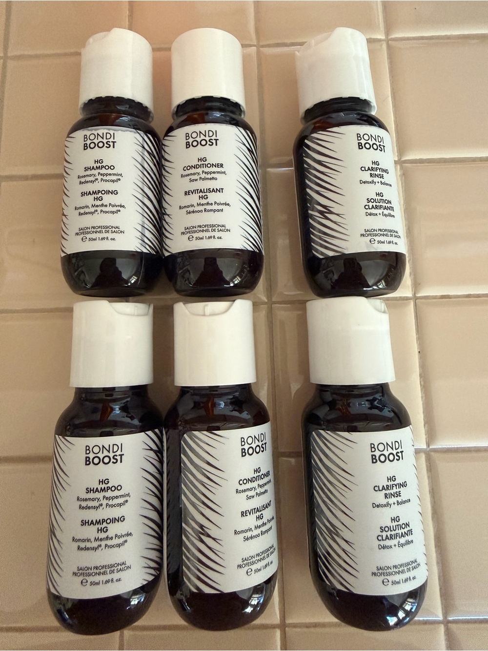 Bondi Boost Travel Shampoo, Conditioner & Clarifying rinse Trio Set X 2